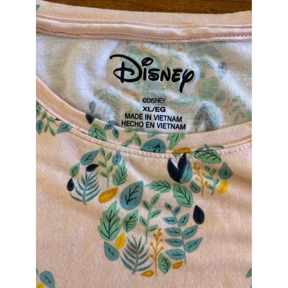 Disney Women's Pajama Set - Peach with Blue/Green Mickey Mouse Print - Picture 7 of 10